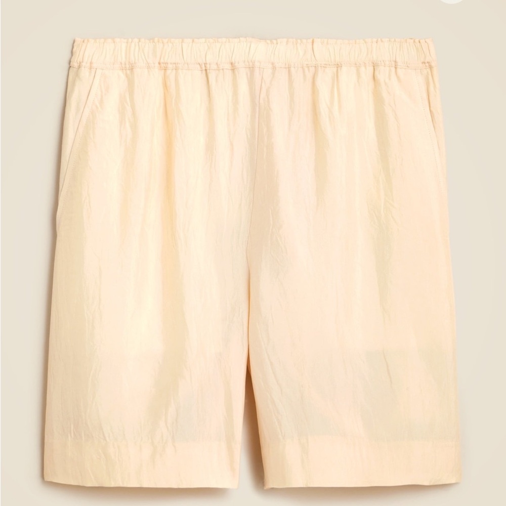 J. Crew Textured Satin Women's Shorts in Cream